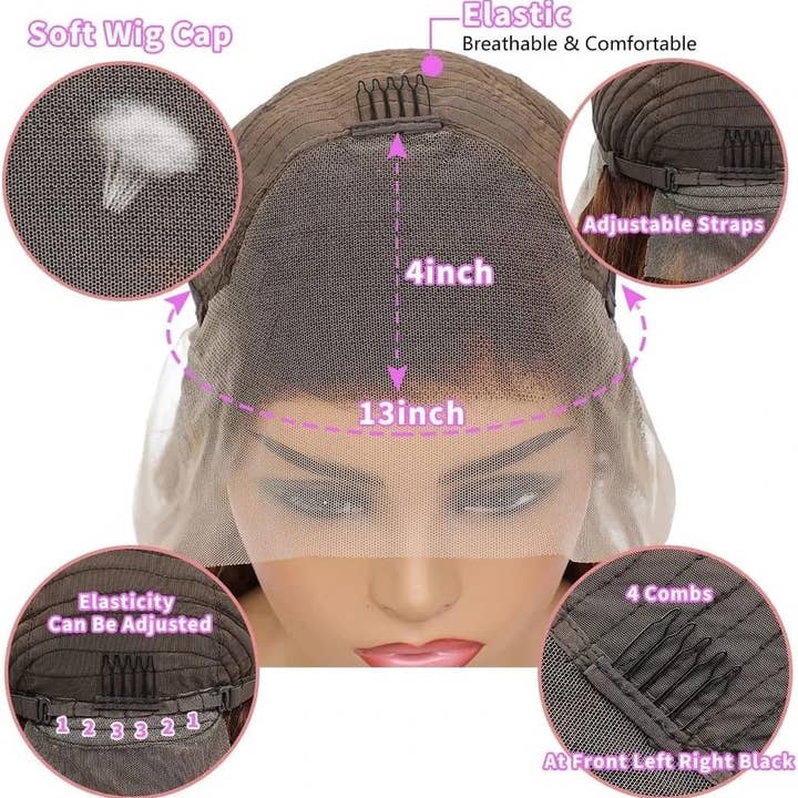 Hair Konection Corporation - Wholesale Hair Extensions - Highlight Ombre Lace Front Wig Human Hair HD Transparent Lac