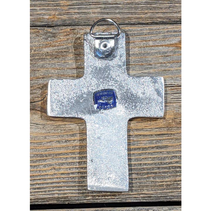 Camino TX - Wholesale Wall cross - Mini Pewter Flower Cross1