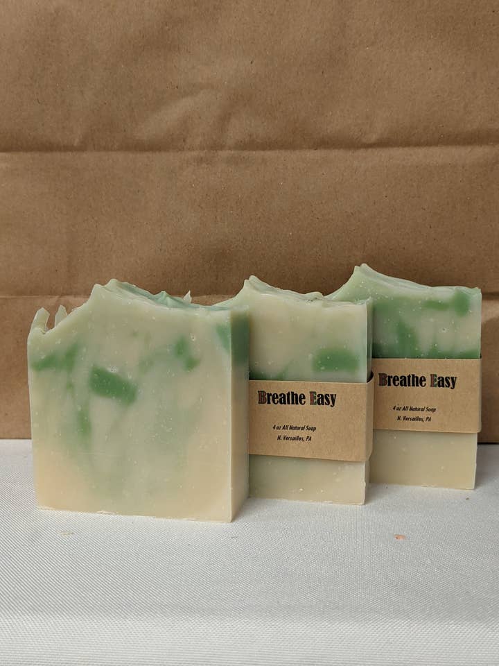 Breathe Easy All Natural Handmade Cold Process Soap for wholesale by Grandma Jean's Pennsylvania Kitchen