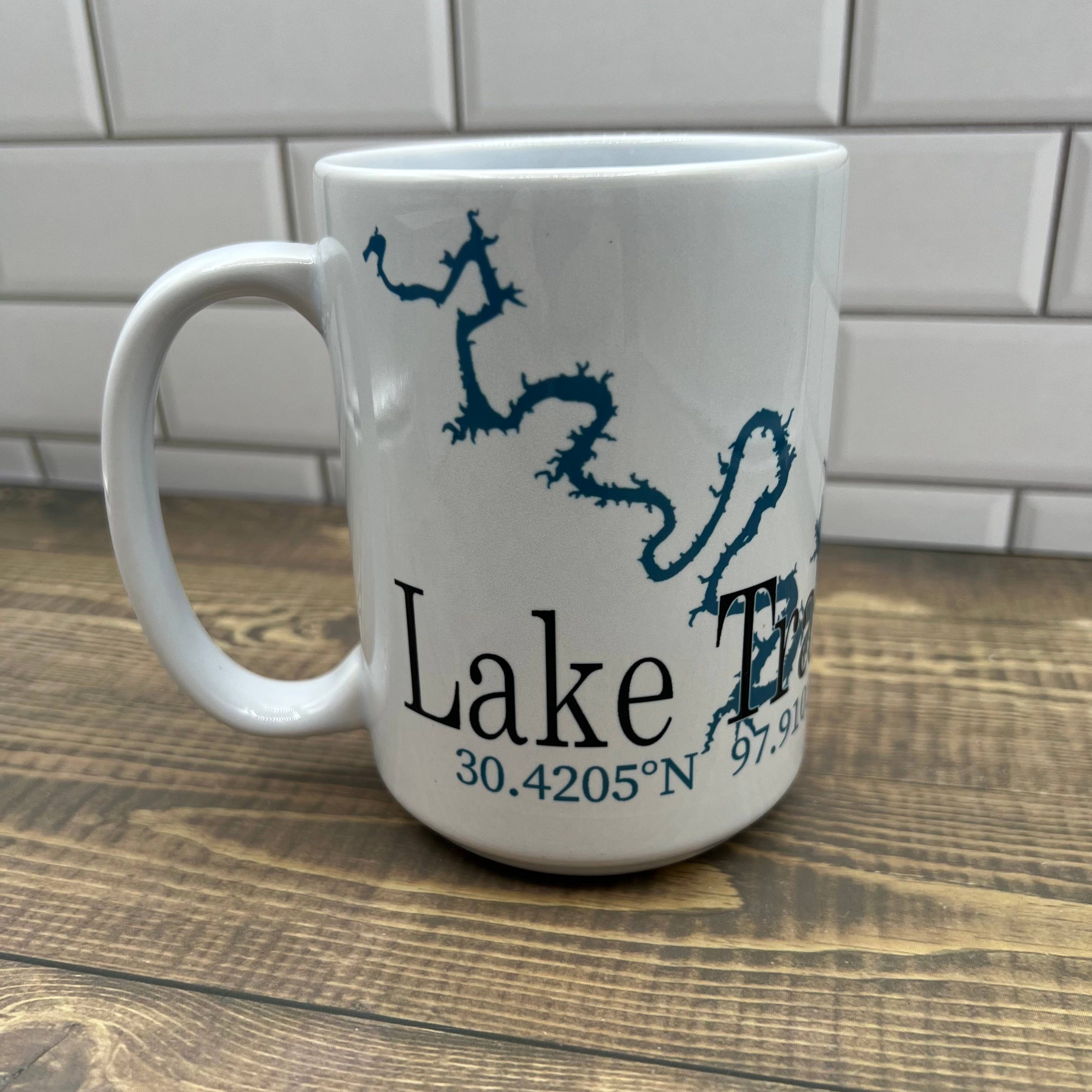 Blue Poppy Designs - Wholesale Coffee Mug - Custom Choose your Lake Ceramic Coffee Mug 15 oz
