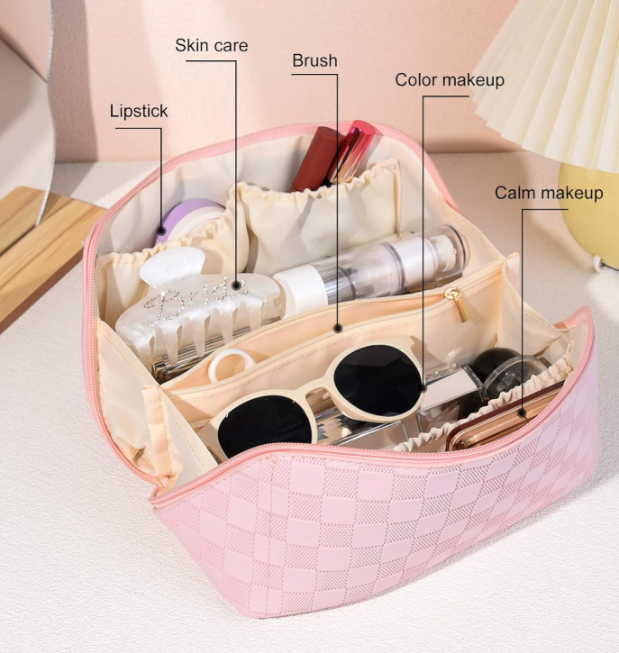 ASSORTED Makeup Pouch Travel Bag JB5526-1. (12PC) for wholesale on Faire7