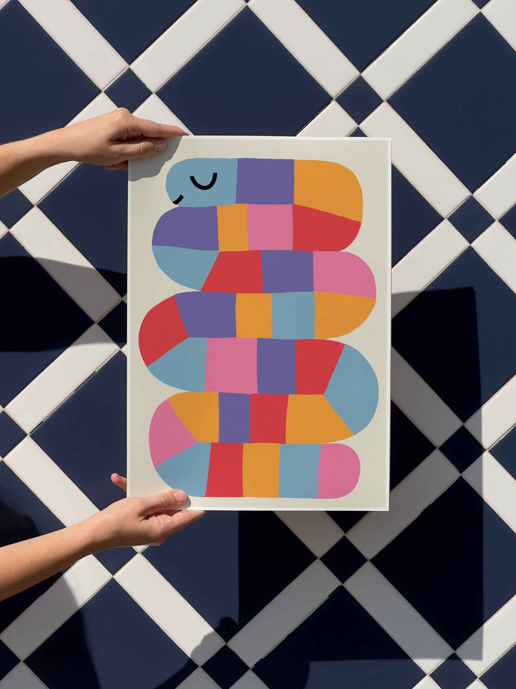 Matilde Horta – Engroshandel Kunsttryk – Børn og baby – Dorminhoca orm - Vægkunst illustration print - A3 eller A41