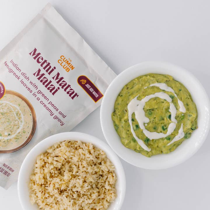 The Cumin Club - Wholesale Shelf Stable Prepared Meal - The Cumin Club - Methi Matar Malai Ready to Eat Indian Meal 2