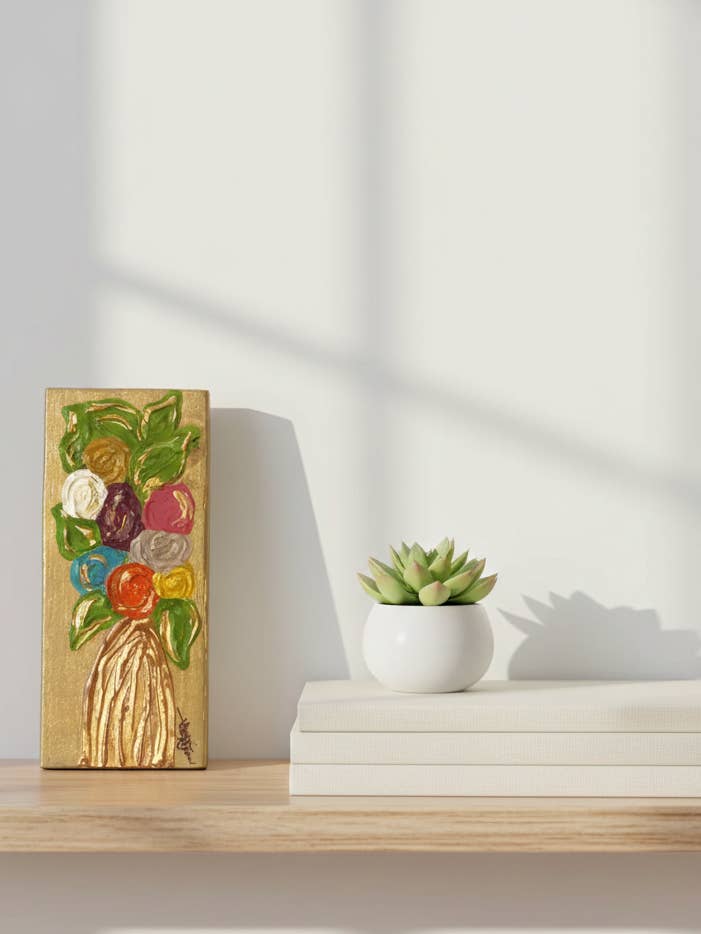 Bloem van hout met bloemen voor wholesale door Loftin Design Co