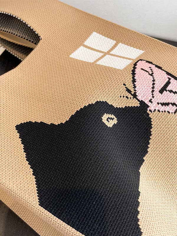 FurDecoration - Wholesale Tote Bag - Women's - Cartoon Printed Bags Accessories Woven Handbag5