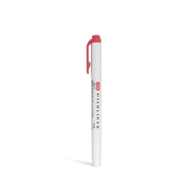 Outlined - Wholesale Highlighter - Zebra Mildliner Highlighter | Dual-Tip - Red