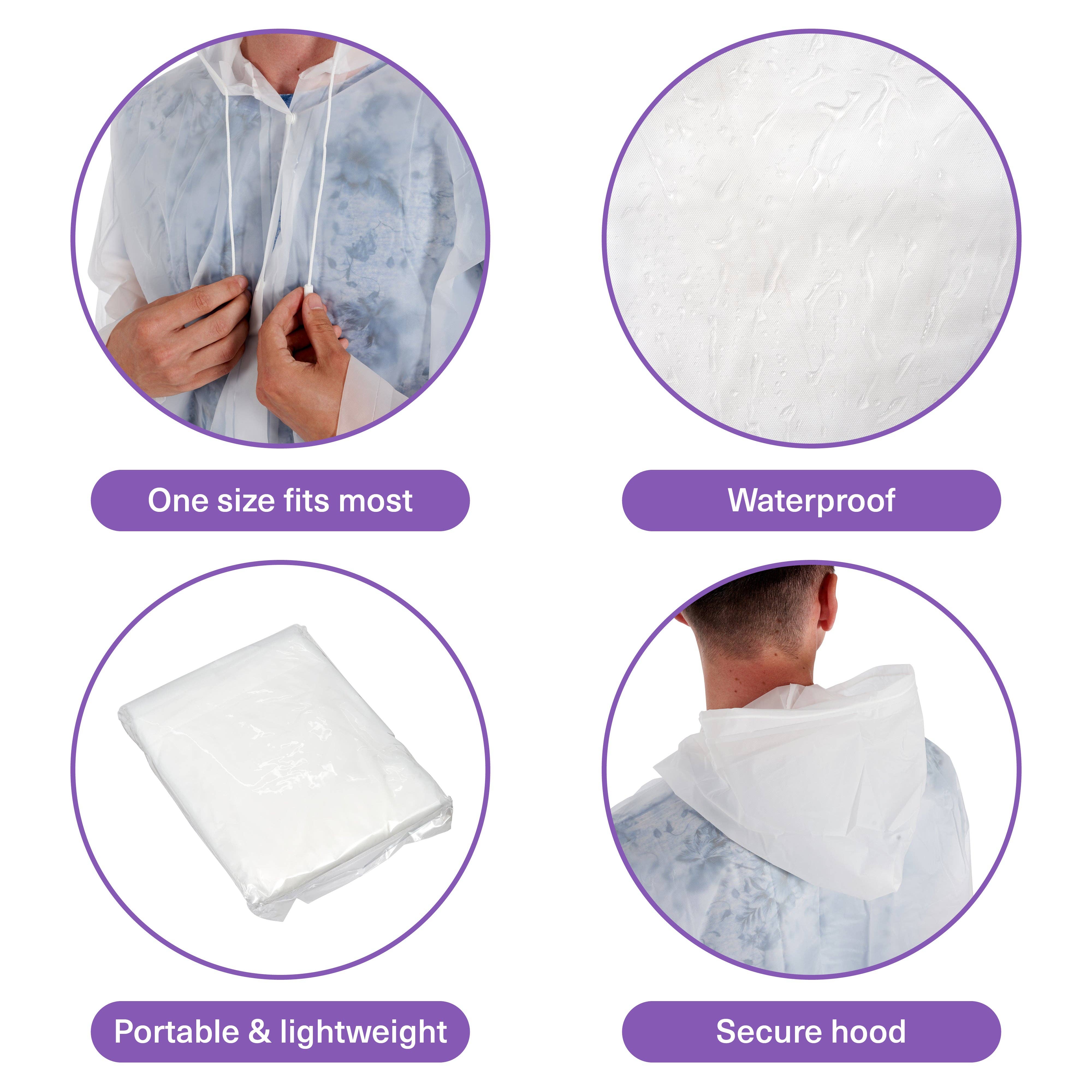 Bramble – wholesale Poncho - Dam – 6 vattentäta ponchos med huva3