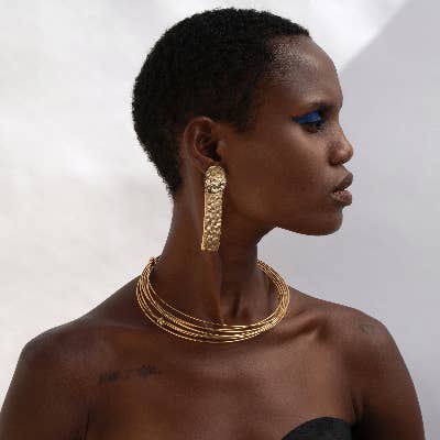 Svart Månparallell Örhängen för wholesale av ARTIVANCED Ο.Ε.