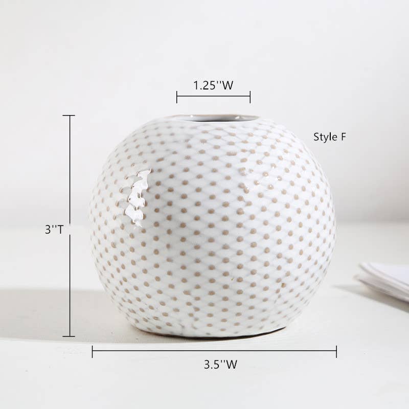 Sweet Home Deco - Wholesale Vaas - Rustieke mat/geglazuurde keramische knopvaas, kleine boho-vaas,  8