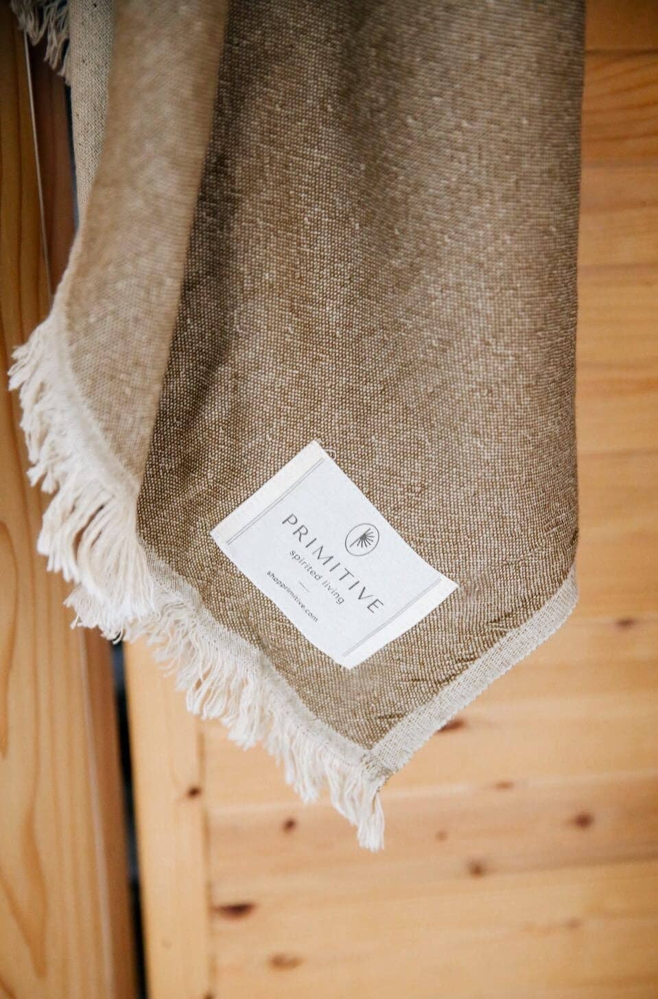 Primitive - Wholesale Decoratiedeken - Barbaresco omkeerbare plaiddeken van linnen W0118