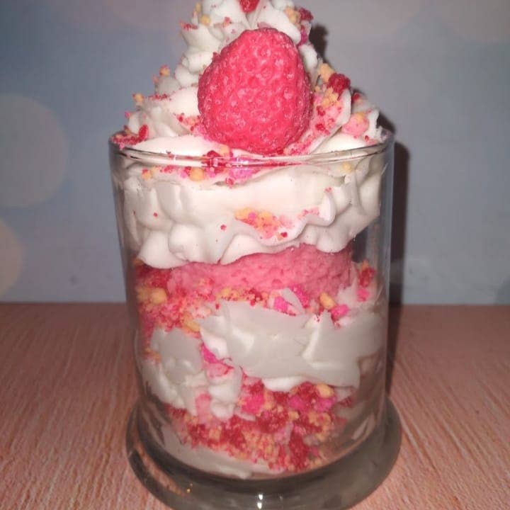 Strawberry Dessert Candle for wholesale by Mel Be Beauty
