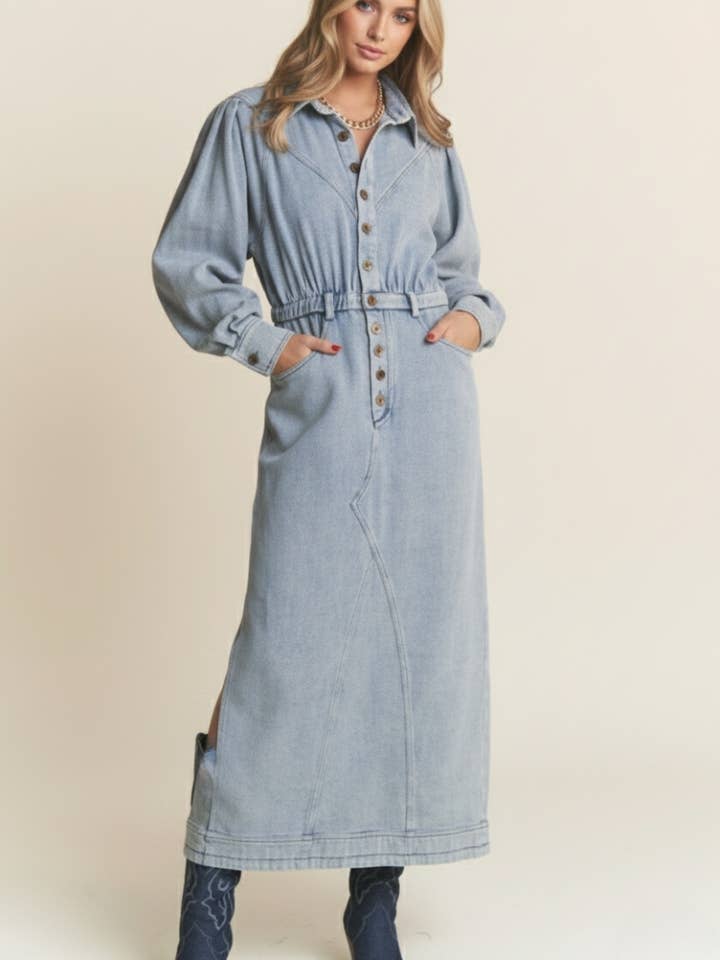 ABITO IN DENIM CON BOTTONI per la vendita all'ingrosso da parte di J.NNA