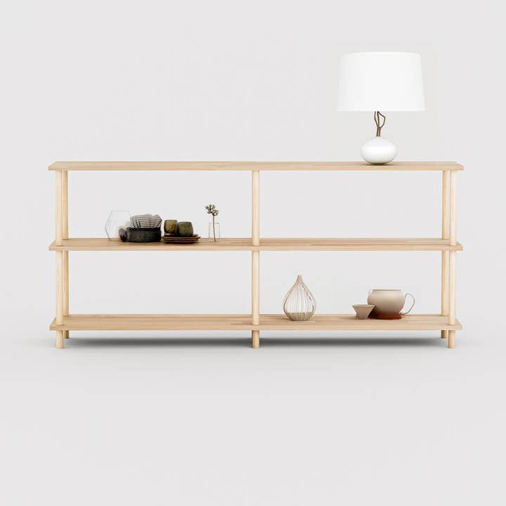Solid Wood 3-Tier Shelving Unit for wholesale by Stoff Mobel