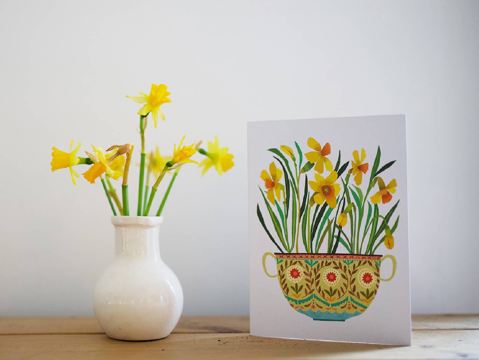 Brie Harrison Ltd – wholesale Everyday greeting card – Daffodil Pot Greetings Card1