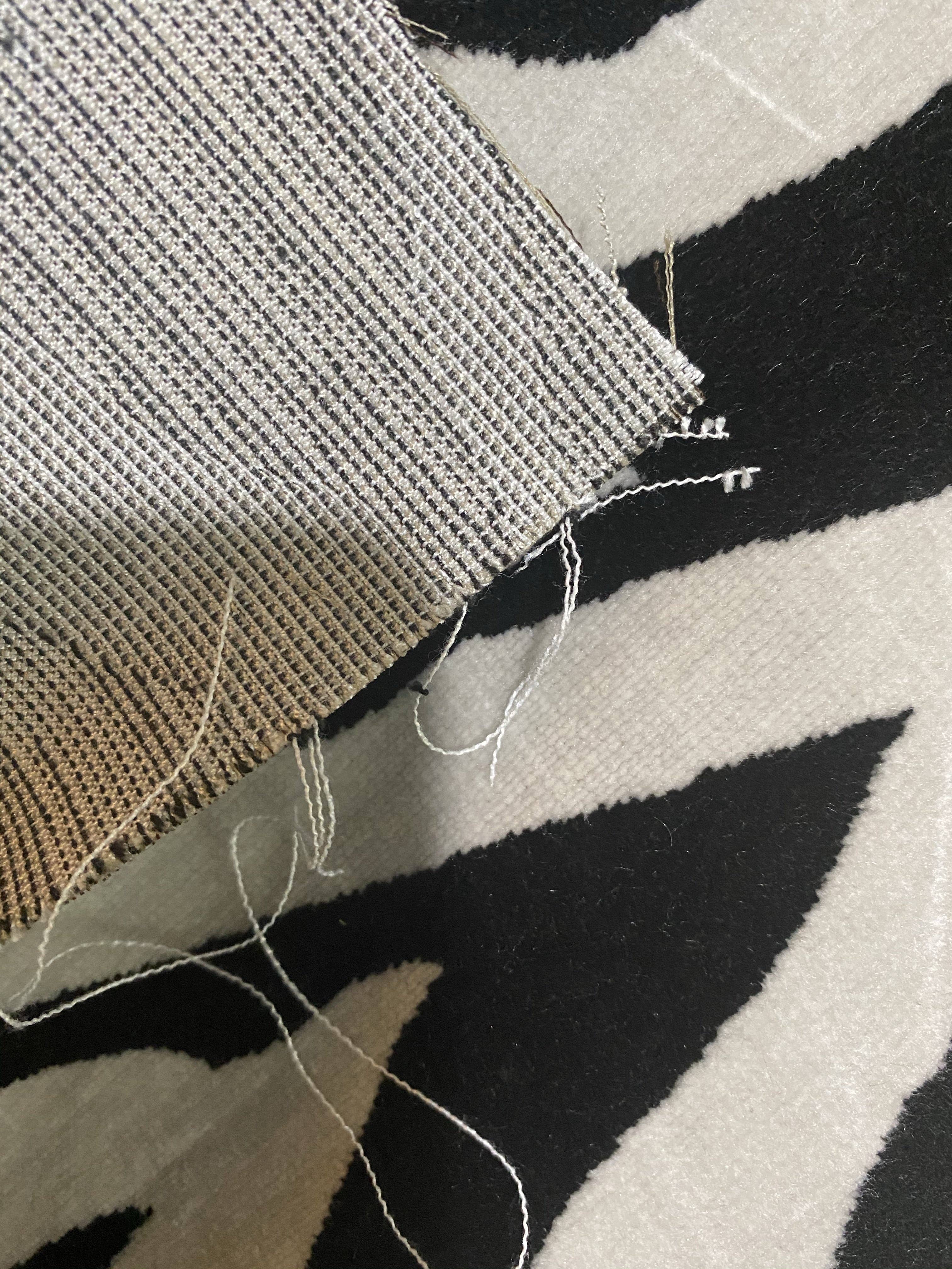 Fancy Styles Fabric – wholesale Fabric – NEW Baroness Matilda Novelty Upholstery Platinum and Black Zebra Velvet- Made in Italy8