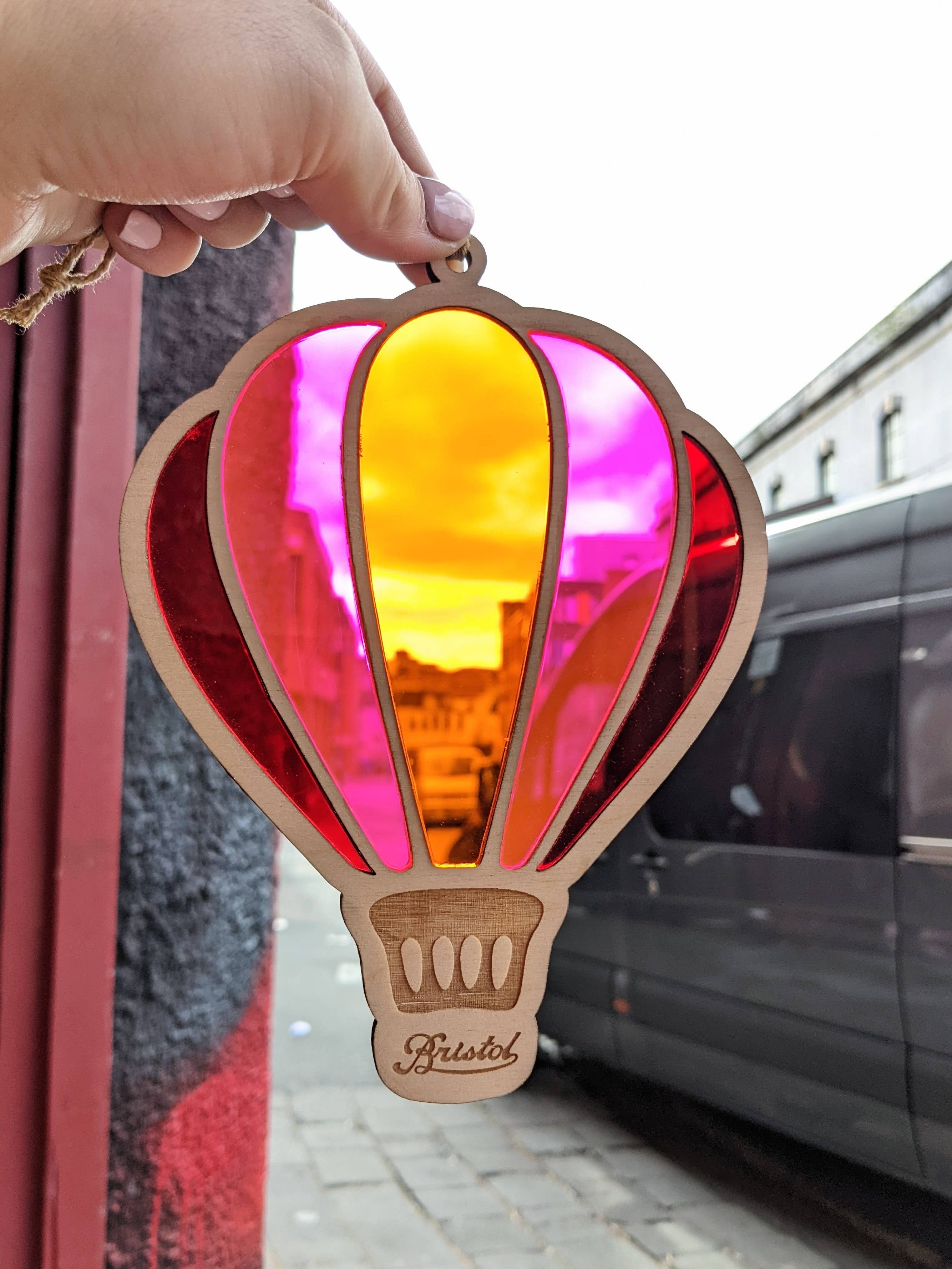 Bristol Design Forge Ltd - Wholesale Suncatcher - Hot Air Balloon Window Hanging Laser Cut (Mixed Colours)3