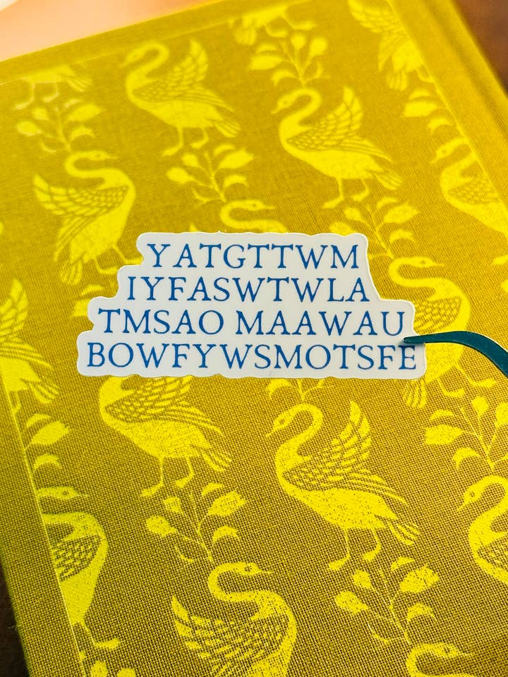 Pride and Prejudice Jane Austen Acronym Sticker for wholesale by Backing Wanderlust