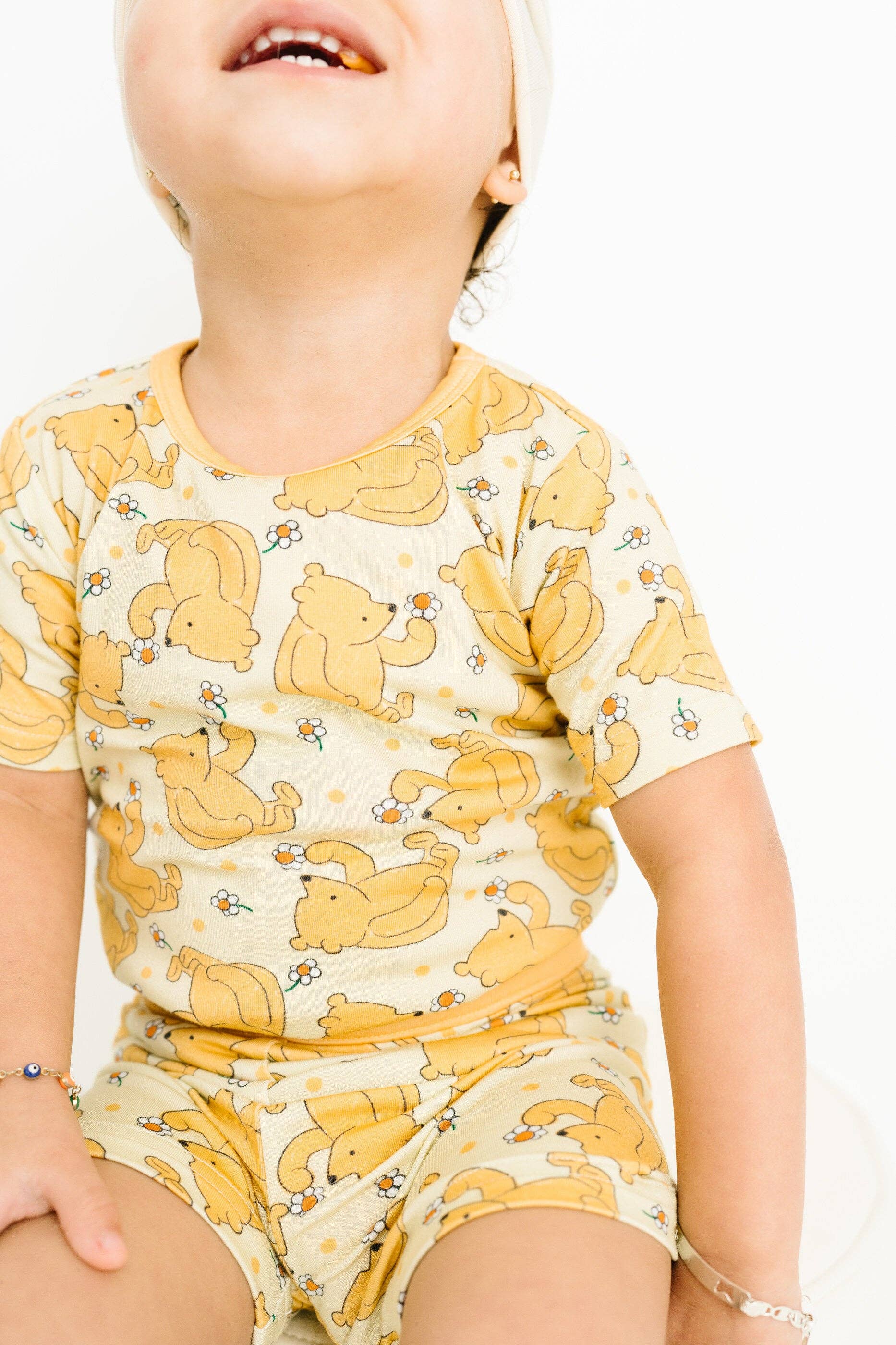 Little One Shop - Wholesale Top & Short Set - Kids - Hunny Bear Bamboo Shorts Set5