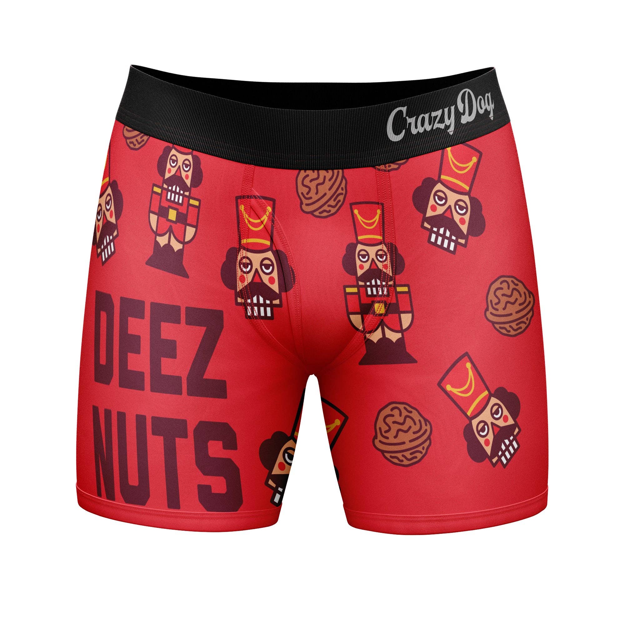Rouge Boxer de Noël Deez Nuts Drôle pour Hommes Graphique en vente sur Faire0