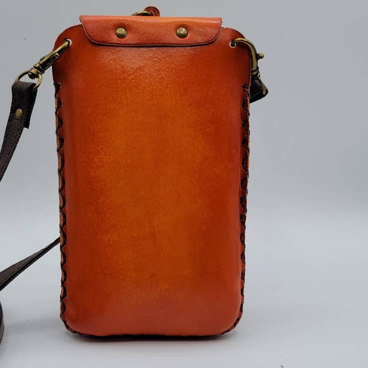 Sunflower Handmade leather inc - Wholesale Phone Wallet - Women's - Handmade leather sunflower cell phone case holder purse2