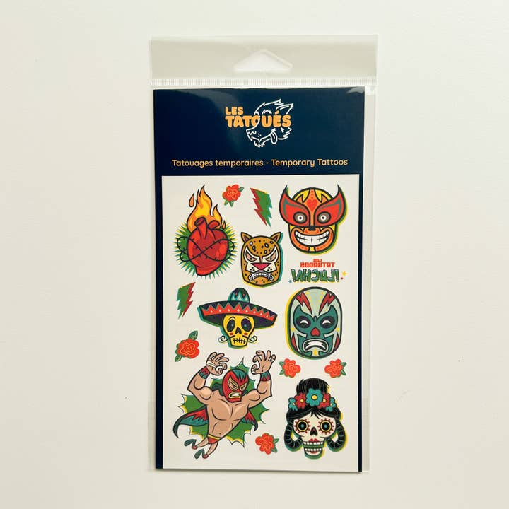 Les Tatoués - Wholesale Temporary Tattoo - Kids - Lucha Libre - Temporary tattoos