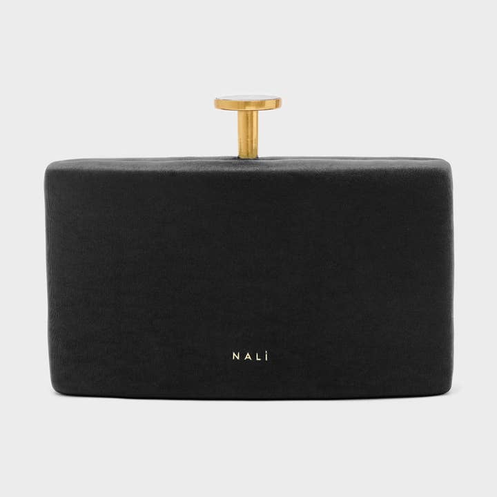 TILLY CLUTCH MIT MARMORVERSCHLUSS SCHWARZ - N64 für den Großhandel von NALI'