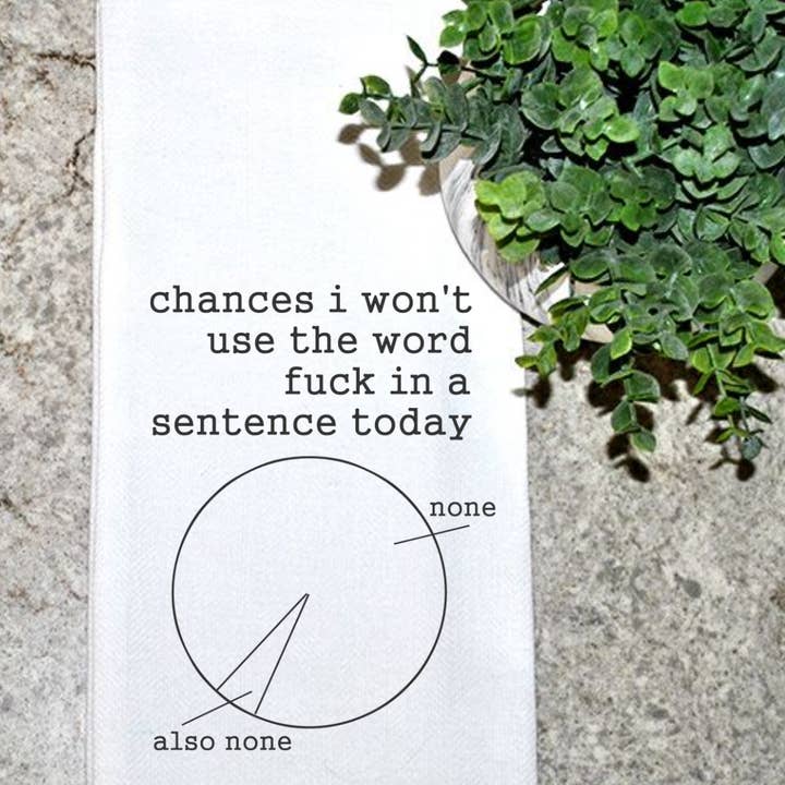 Chances I wont use the word fuck in a sentence today for wholesale by Geez Louise Goods