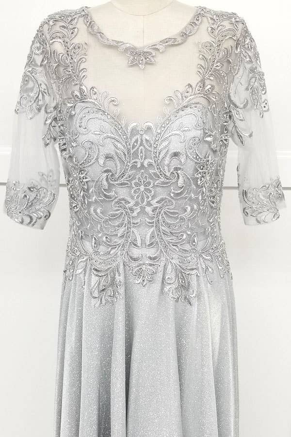 Chicas - Vendita all'ingrosso Vestito - Donna - Abito lungo Missy con maniche 3/4 e tasche J006-S-4XL27