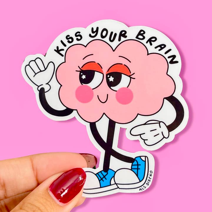 Kiss Your Brain - Teacher Sticker for wholesale by Als Diseno