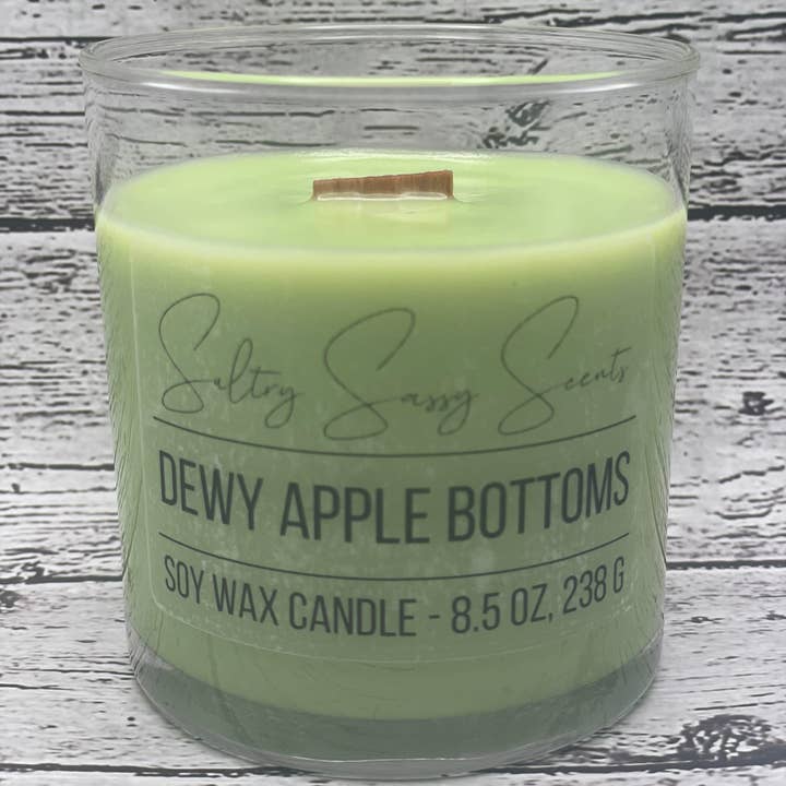 Sultry Sassy Scents - Wholesale Jar/Filled Candle - Dewy Apple Bottoms - Soy Wax Candle