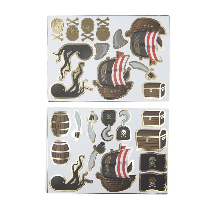 PIRATE STICKERS X 25 PIECES for wholesale by Tim&Puce Factory
