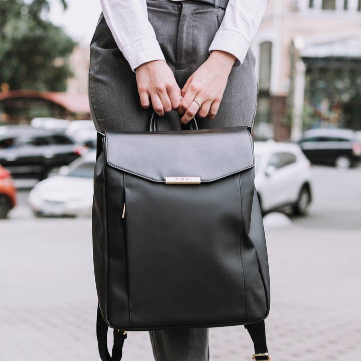 P.MAI - Wholesale Backpack - Women's - Astrid Vegan Backpack - Charcoal10