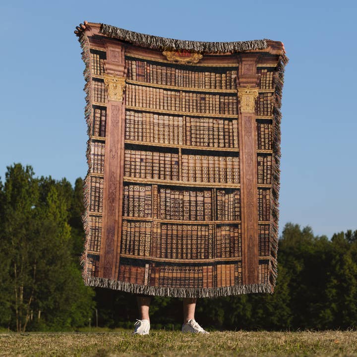 3dRose - Wholesale Throw Blanket - 3dRose, Austria, Melk monastery, Melk Abbey, Library books-EU03 MGL0002 - Miva Stock, Blanket1