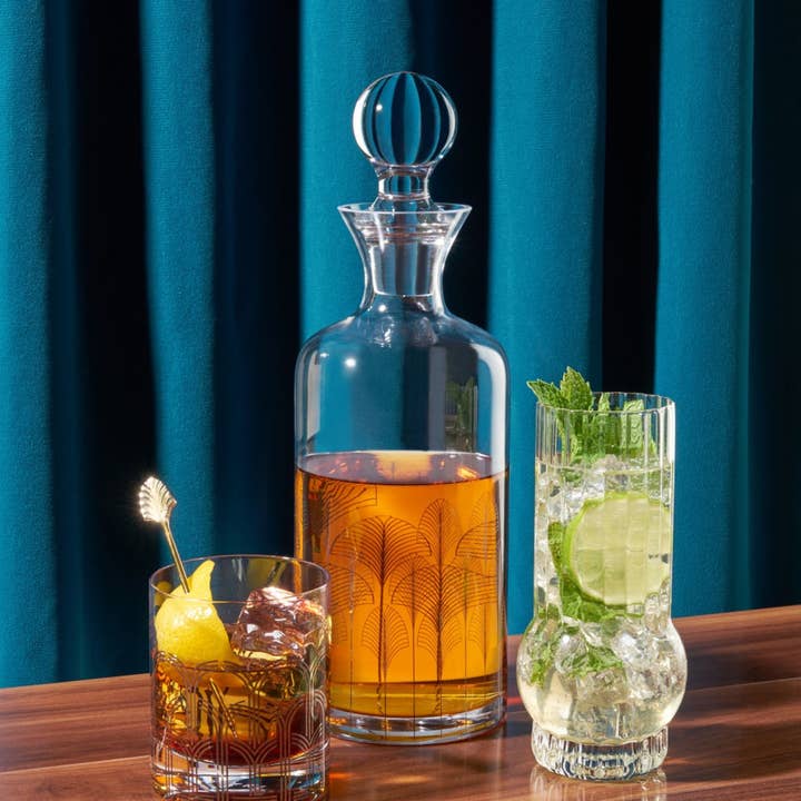 Viski - Wholesale Decanter - Art Deco Crystal Liquor Decanter
