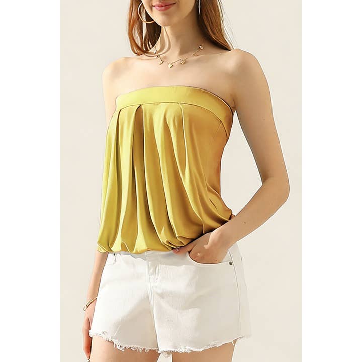 Seamless Ribbed Bandeau Top for Layering for wholesale by ACCITY