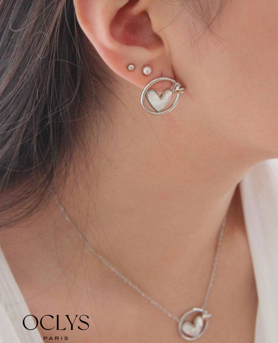 Oclys - Wholesale Dangle Earrings - Vitaly stainless steel heart circle earrings3