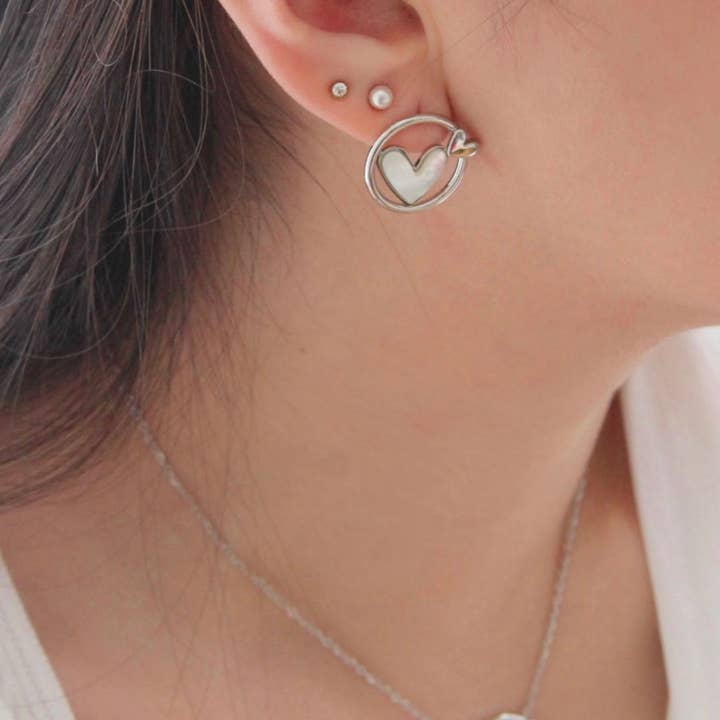 Oclys - Wholesale Link & Chain Necklace - Vitaly stainless steel heart circle necklace3