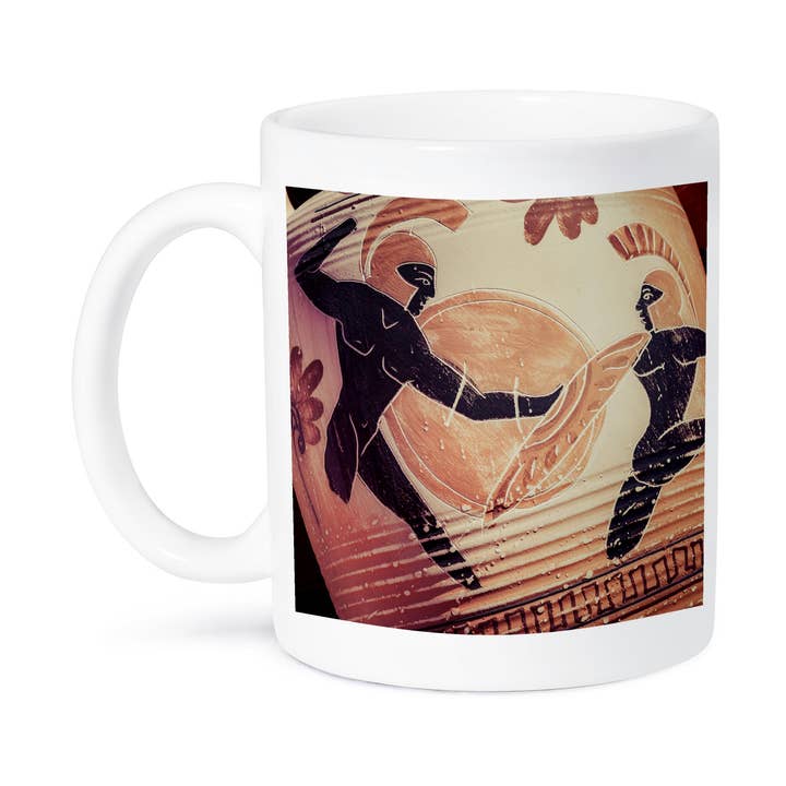 3dRose – wholesale Kaffekoppar – 3dRose, Detaljer av målade modeller av antika grekiska amphoror, Mugg8