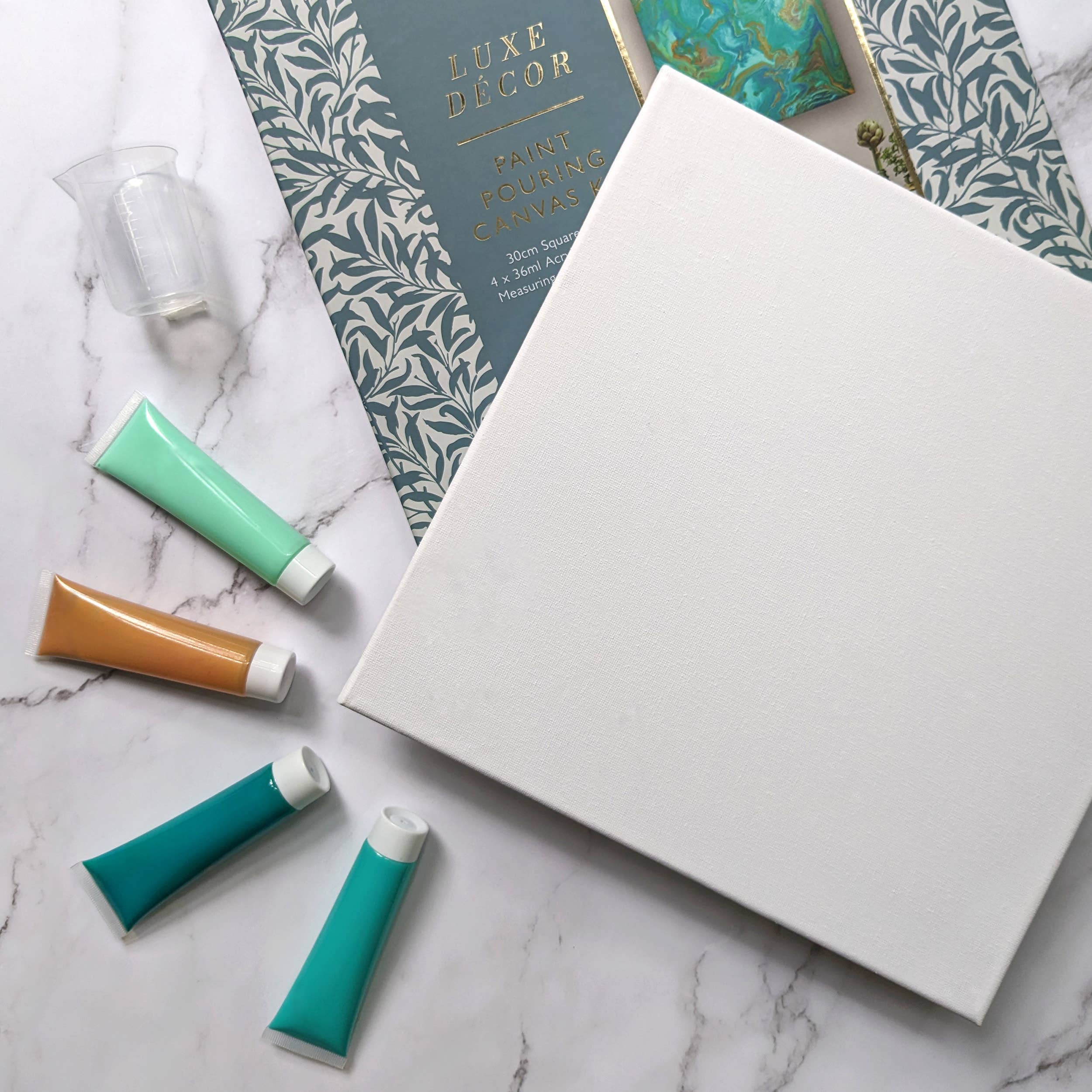 Robert Frederick Ltd - Wholesale DIY Craft Kit - Luxe Decor Craft Kit - Paint Pouring Square Canvas2