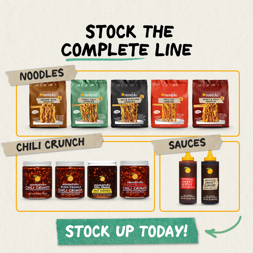 Momofuku - Wholesale Ramen - Tingly Chili Wavy Noodles | Instant Ramen | 4-Pack | Asian4