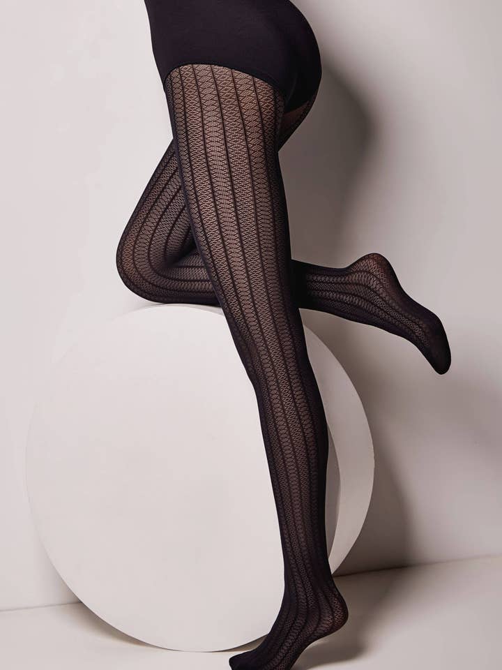 Fantasy Tights Conte Lacy Line - Lace Pattern and Stripes for wholesale by Conte Elegant