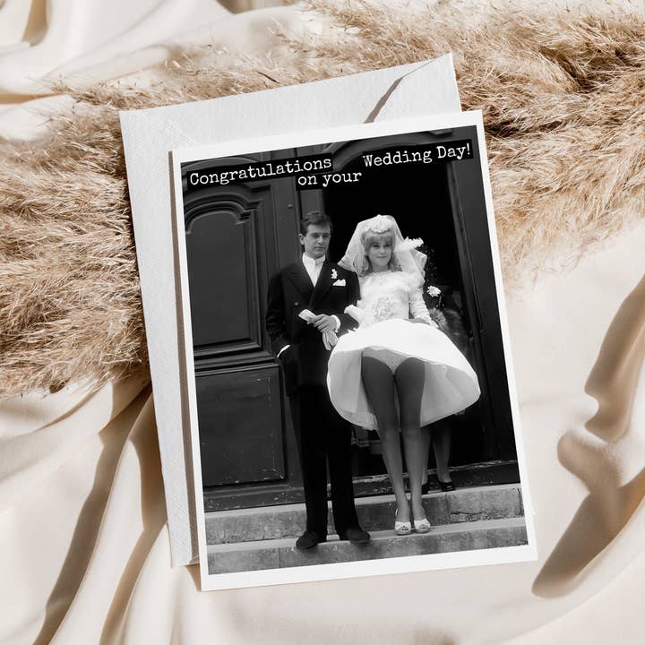 Wedding Card. Congratulations On Your Wedding Day. Vintage. for wholesale by Raven's Rest Studio