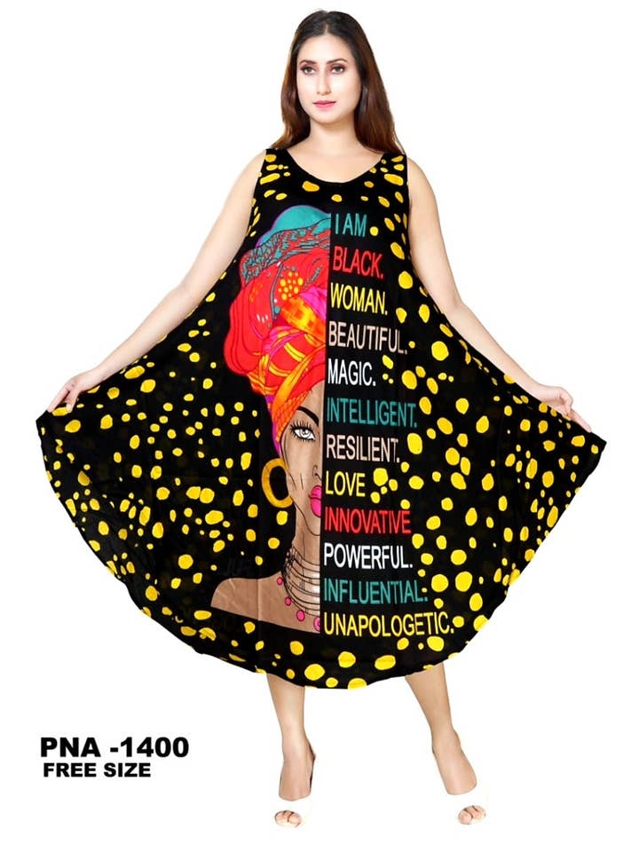 India Batik - Vente Robe – femme - Robe parapluie/robe de soleil ethnique - 14001