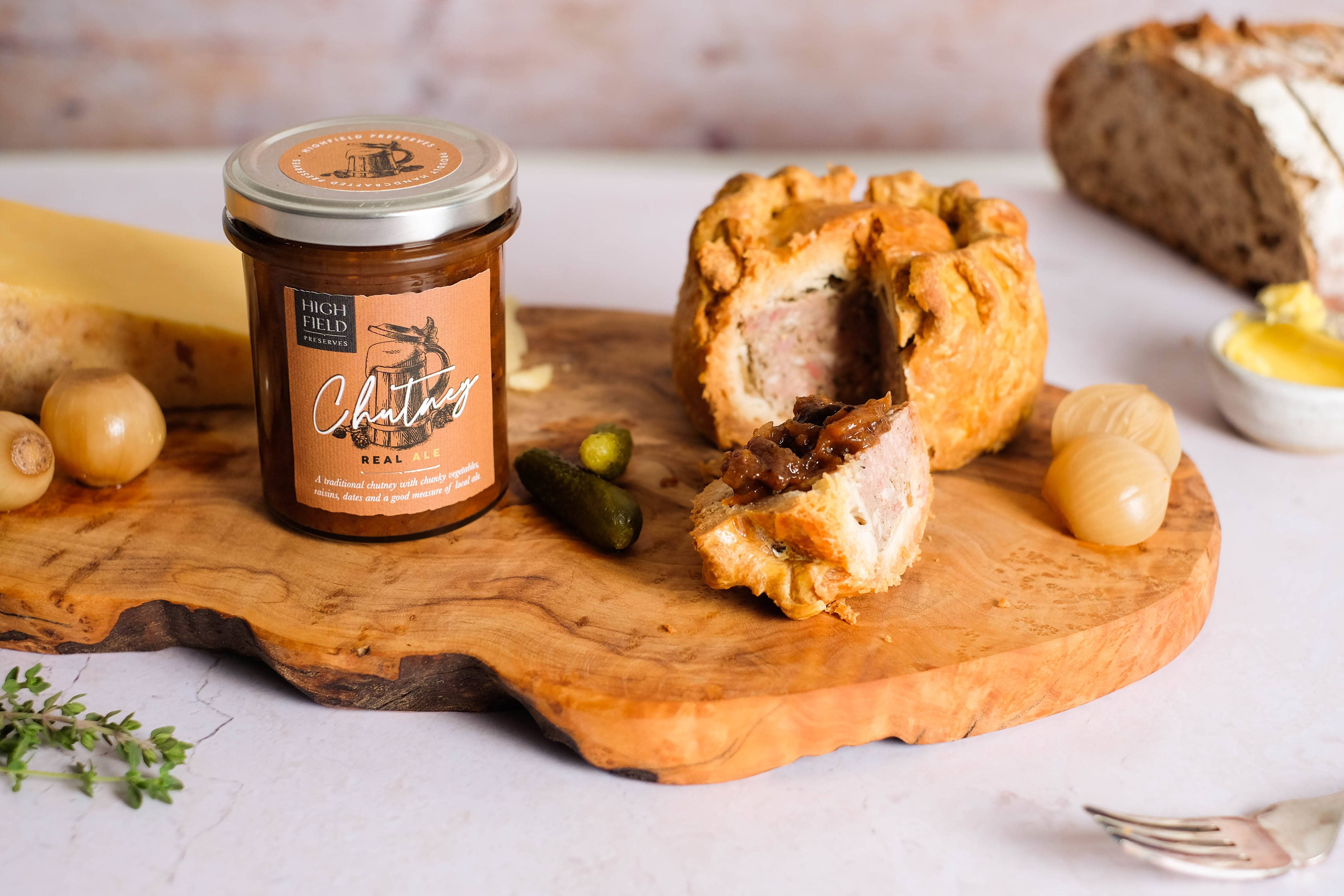 Highfield Preserves - Vente Chutneys - Chutney de véritable bière artisanale 210 g1