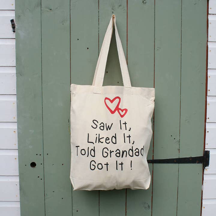 Vu, pris, sac de courses pour grands-parents pour la vente par Juliet Reeves Designs