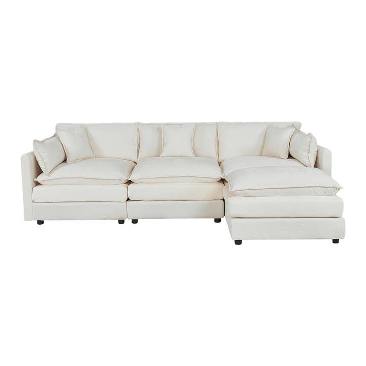 HOMYCASA DESIGN INC - Wholesale Sofa - Sofa Set, 2/3-Seater with Footrest, Wood & Steel