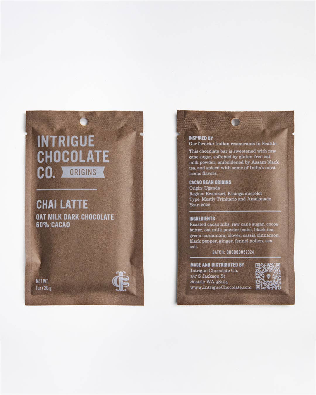 Intrigue Chocolate Co. - Wholesale Chocolate Bar - Chai Latte Oat Milk Chocolate1