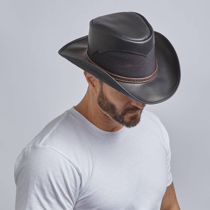 American Hat Makers - Wholesale Cowboy Hat - Unisex - Lightweight Leather Western Hat - Style Durango8