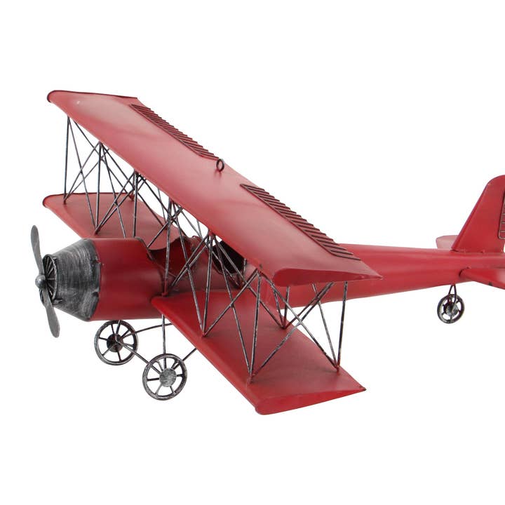 Import Corner – Escultura por atacado – A-69857: AVIÃO DE METAL 28"L, 11"A4