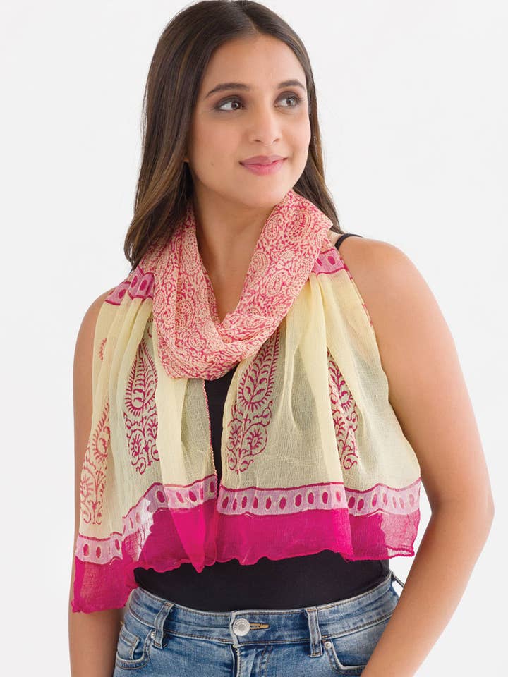 Sheela Chiffon Scarf for wholesale by Sevya Handmade